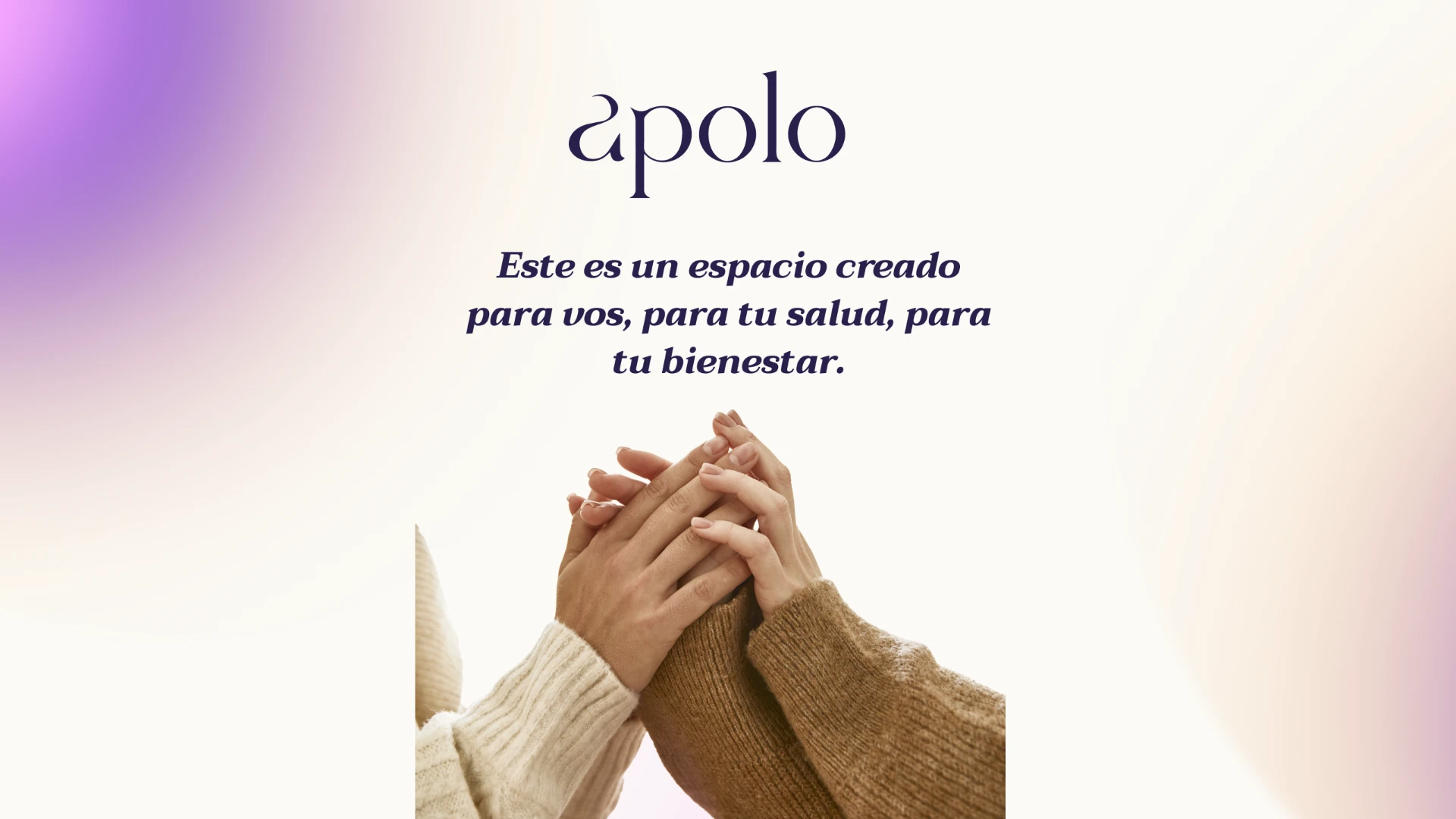 Pantalla del programa de apoyo emocional Apolo Argentina